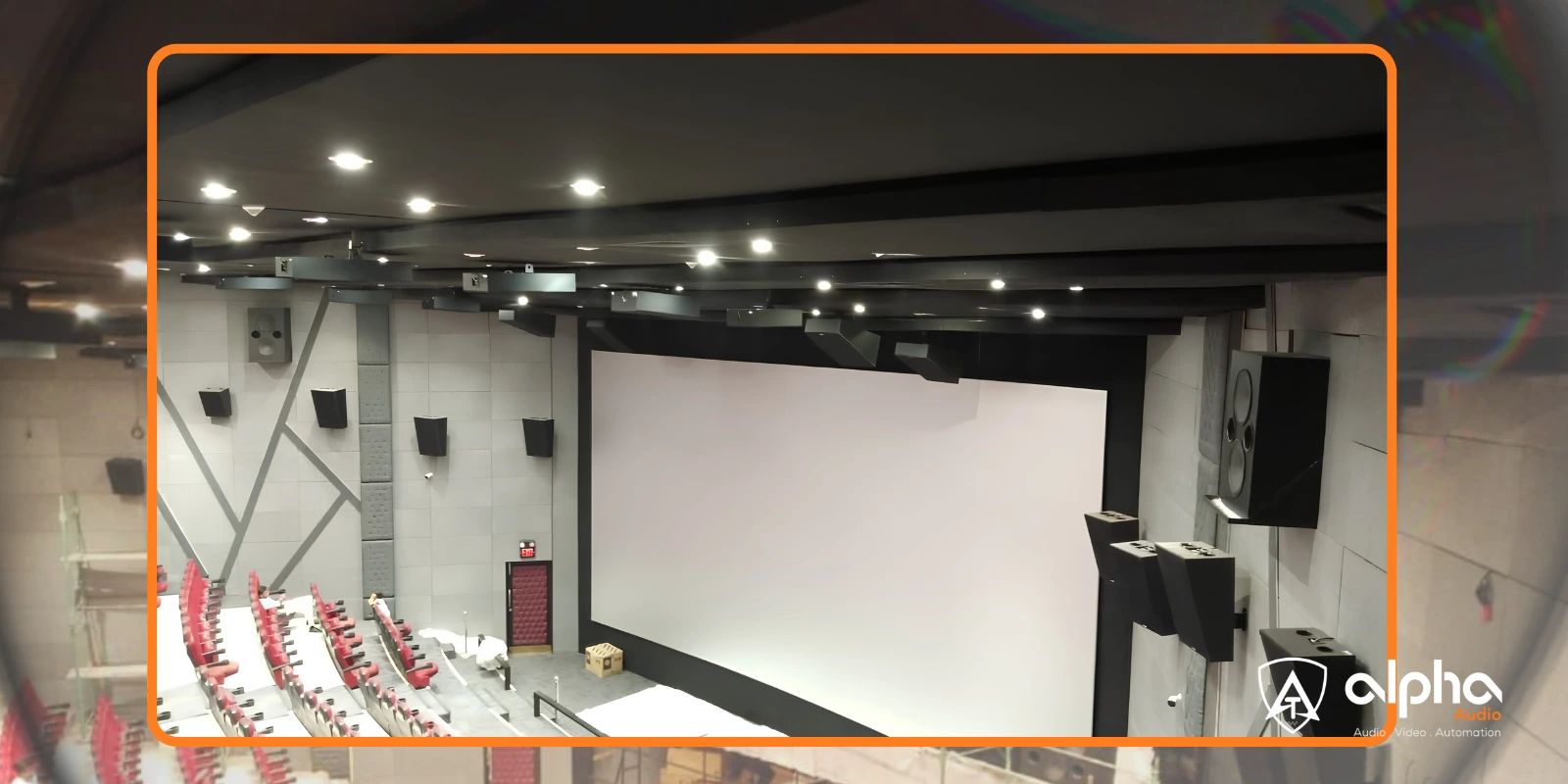 DHA R Block Lahore commercial Dolby Atmos cinema by Alpha Audio